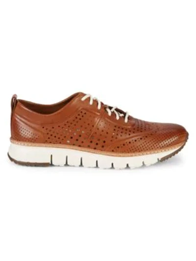 Cole Haan Zero Grand Tan Perforated Leather Derby Sneakers Cole Haan 2.Zerogrand Laser Wing British Tan – MissionaryMall main image 2