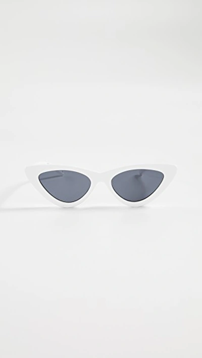 Le Specs X Adam Selman The Last Lolita Cat-eye Sunglasses In White