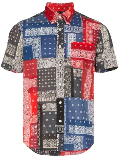 Sophnet Bandana Patchwork Cotton Shirt In Multicoloured