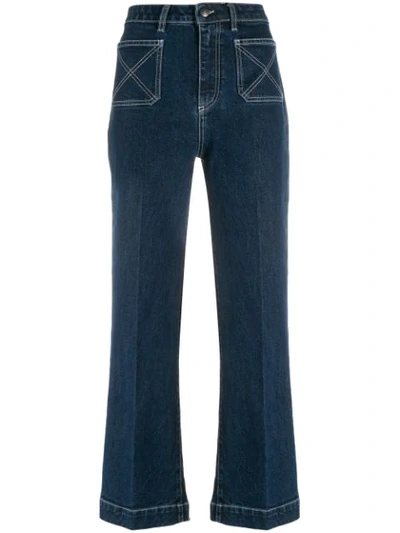 Alexa Chung Bootcut Jeans - 蓝色 In Blue