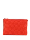 BOTTEGA VENETA BOTTEGA VENETA 'BILETTO' CLUTCH - ORANGE