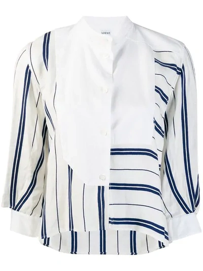 Loewe Striped Cotton & Linen Blend  Shirt