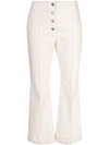 ROSETTA GETTY CROPPED FLARE JEANS