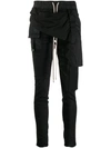 RICK OWENS DRKSHDW DECONSTRUCTED WAX TROUSERS