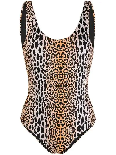 Reina Olga For A Rainy Day Leopard-print Swimsuit In Brown