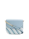 MICHAEL MICHAEL KORS MICHAEL MICHAEL KORS DOME MONOGRAM CROSSBODY BAG - BLUE