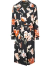 ROCHAS FLORAL PRINT TRENCHCOAT