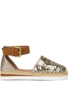 SEE BY CHLOÉ SEE BY CHLOÉ SEQUIN ESPADRILLES - 金色
