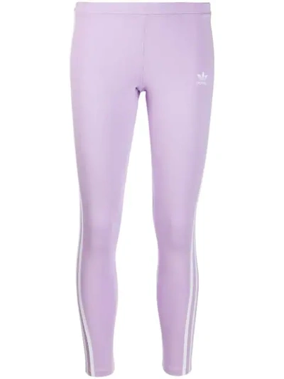 Adidas Originals Adidas 3-stripes Leggings - 紫色 In Purple