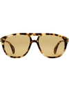 GUCCI AVIATOR WEB DETAIL SUNGLASSES