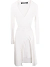 JACQUEMUS JACQUEMUS SHEER CONSTRUCTED DRESS - WHITE