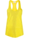 Alexandre Vauthier Embellished Tank Top In Yellow