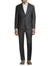 CALVIN KLEIN EXTRA SLIM-FIT CHECK WOOL SUIT,0400010836044