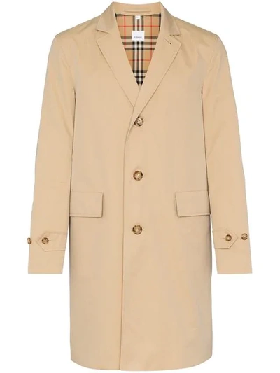 Burberry Single-breasted Trench Coat In Neutrals