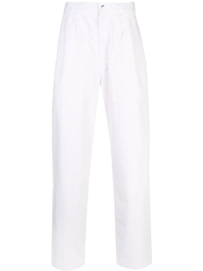 Isabel Marant High-waisted Straight Trousers In White