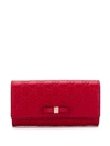 GUCCI GUCCI BOW GUCCI CONTINENTAL WALLET - RED