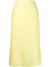 OLIVIER THEYSKENS OLIVIER THEYSKENS TONE-ON-TONE PRINT SKIRT - YELLOW