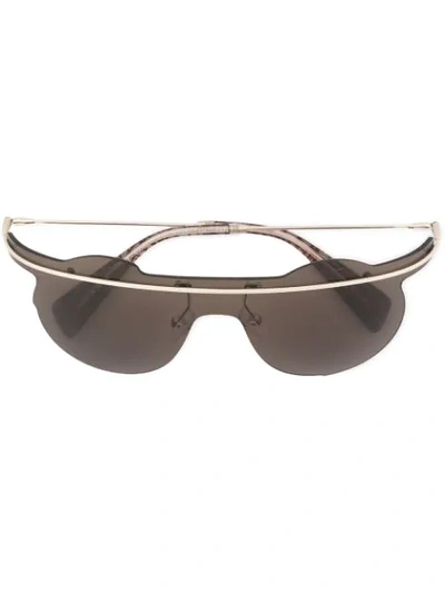 Yohji Yamamoto Aviator Sunglasses - 金属色 In Metallisch