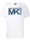 MICHAEL MICHAEL KORS MICHAEL KORS LOGO PRINT CREW NECK T-SHIRT - WHITE