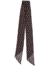 SAINT LAURENT LAVALLIÈRE TIE WITH STAR MOTIF PRINT