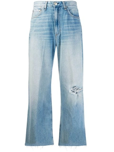 Rag & Bone Wide-leg Flared Jeans - 蓝色 In Blue