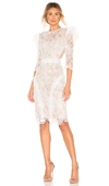 Bronx And Banco Madeline Guipure Lace Puff-sleeve Dress In White