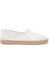 RAG & BONE EDIE COLLAPSIBLE-HEEL LOGO-EMBOSSED LEATHER ESPADRILLES