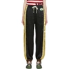 GUCCI GUCCI BLACK AND GOLD SILK LOUNGE trousers