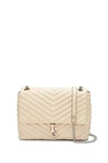 Rebecca Minkoff Edie Flap Quilted Leather Shoulder Bag - Beige In Clay