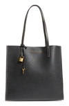 Marc Jacobs The Grind East/west Leather Shopper - Black In Black/ Gold