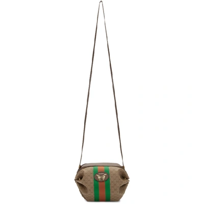 Gucci New Candy Gg Supreme Canvas Mini Crossbody Bag In Beige
