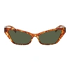 ALAIN MIKLI PARIS ALAIN MIKLI PARIS TORTOISESHELL AND GREEN LE MATIN SUNGLASSES