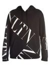 VALENTINO MEN'S MACRO VLTN LOGO HOODIE,0400010798612