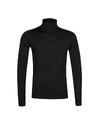 JOHN SMEDLEY JOHN SMEDLEY MEN'S BLACK WOOL SWEATER,CHERWELLBLACK L