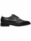 THOM BROWNE THOM BROWNE MEN'S BLACK LEATHER LACE-UP SHOES,MFD002H00198001 9.5