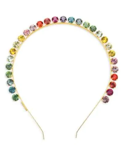 Lelet Spectrum Swarovski Crystal Headband In Antique Gold