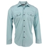 LORDS OF HARLECH Joe Sandwashed Shirt In Aqua