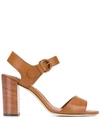 TOD'S SIDE BUCKLE FASTENING SANDALS