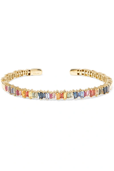 Suzanne Kalan 18-karat Gold Sapphire Cuff