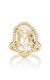 ARK 18K GOLD CRYSTAL AND DIAMOND RING,721171