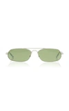 BALENCIAGA Round-Frame Metal Sunglasses,714044