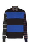 LANVIN STRIPED COTTON RUGBY SHIRT,714498