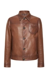 PRADA APPLIQUÉD LEATHER JACKET,718167