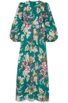 ZIMMERMANN ALLIA FLORAL-PRINT LINEN MAXI DRESS