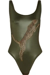 AGENT PROVOCATEUR INDIANA CRYSTAL-EMBELLISHED SWIMSUIT