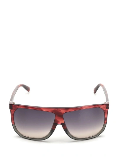 Loewe Filipa Oversized D-frame Two-tone Acetate Sunglasses In Red