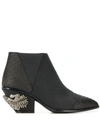 Giuseppe Zanotti Kevan Alligator Print Ankle Boots In 002 Black