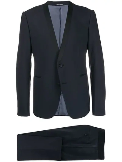 Emporio Armani Two-piece Suit In Blue