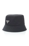 PRADA LOGO-EMBELLISHED SHELL BUCKET HAT,730471