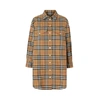 BURBERRY VINTAGE CHECK COTTON OVERSIZED SHIRT,3050895